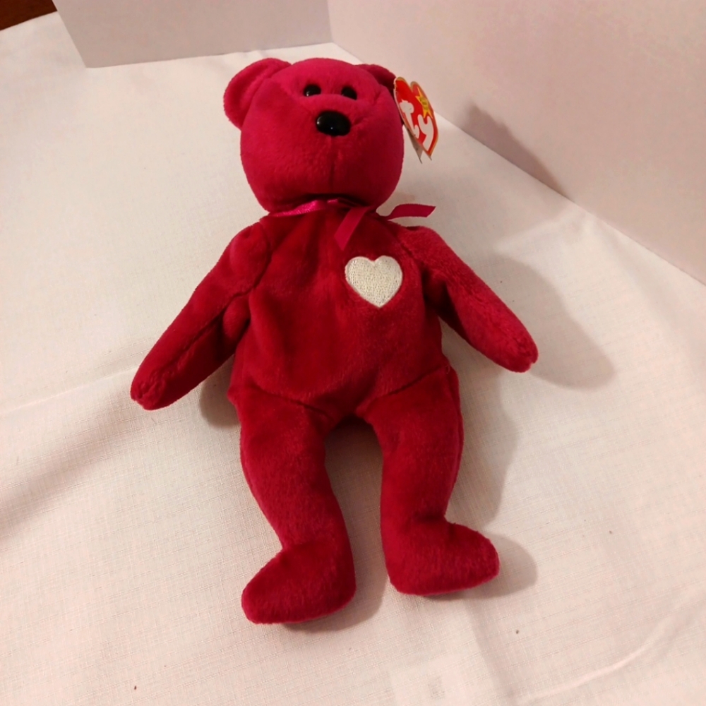 Ty beanie baby Valentina rare bear with multiple tag errors hologram tush tag - Picture 3 of 8